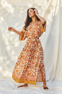 Sunset Kimono Maxi Dress