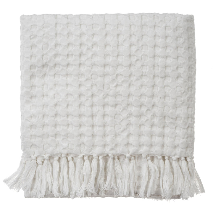 Honeycomb Bath Towel, White