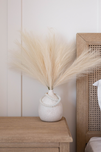 Mojave Vase with beads and pampas