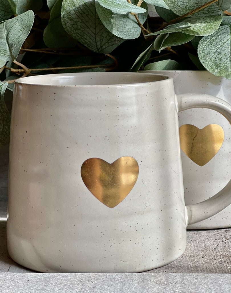 Gold Heart Mug Large 4-7549