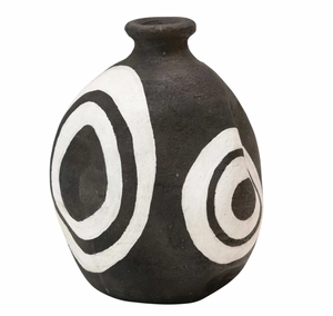 Terracotta Vase w/ CIrcles