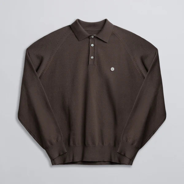 Long Sleeve Knit Polo
