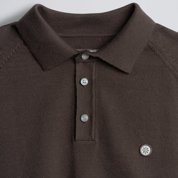 Long Sleeve Knit Polo