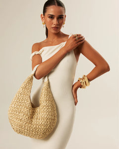 Jasmine Shoulder Bag Natural Raffia