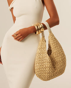 Jasmine Shoulder Bag Natural Raffia