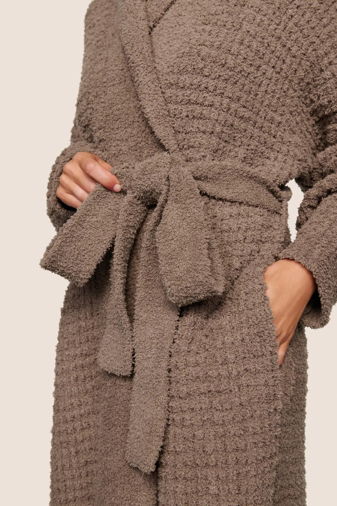boucle waffle robe