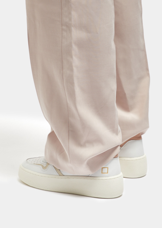 Step Calf Sneaker White/Pink
