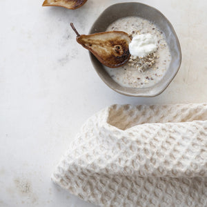 Stonewashed Cotton Waffle Weave Kitchen Towel AH2971