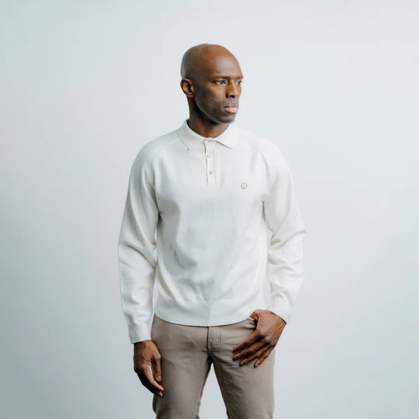 Long Sleeve Knit Polo