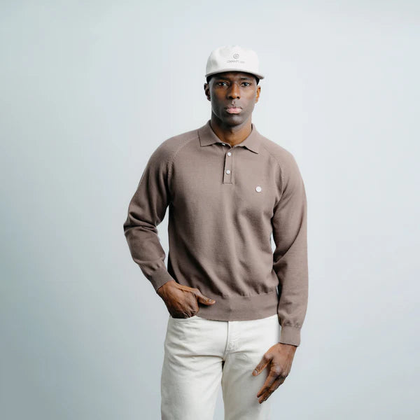 Long Sleeve Knit Polo