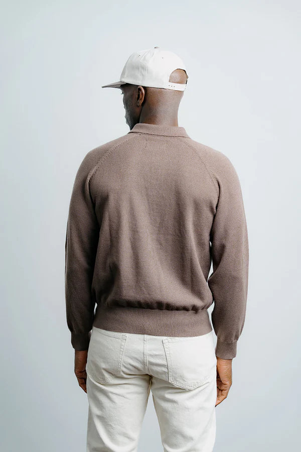 Long Sleeve Knit Polo