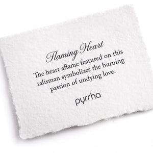 Flaming Heart Silver 18