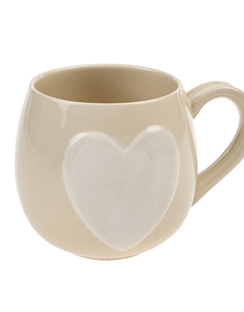 Big heart mug cream 4-7763