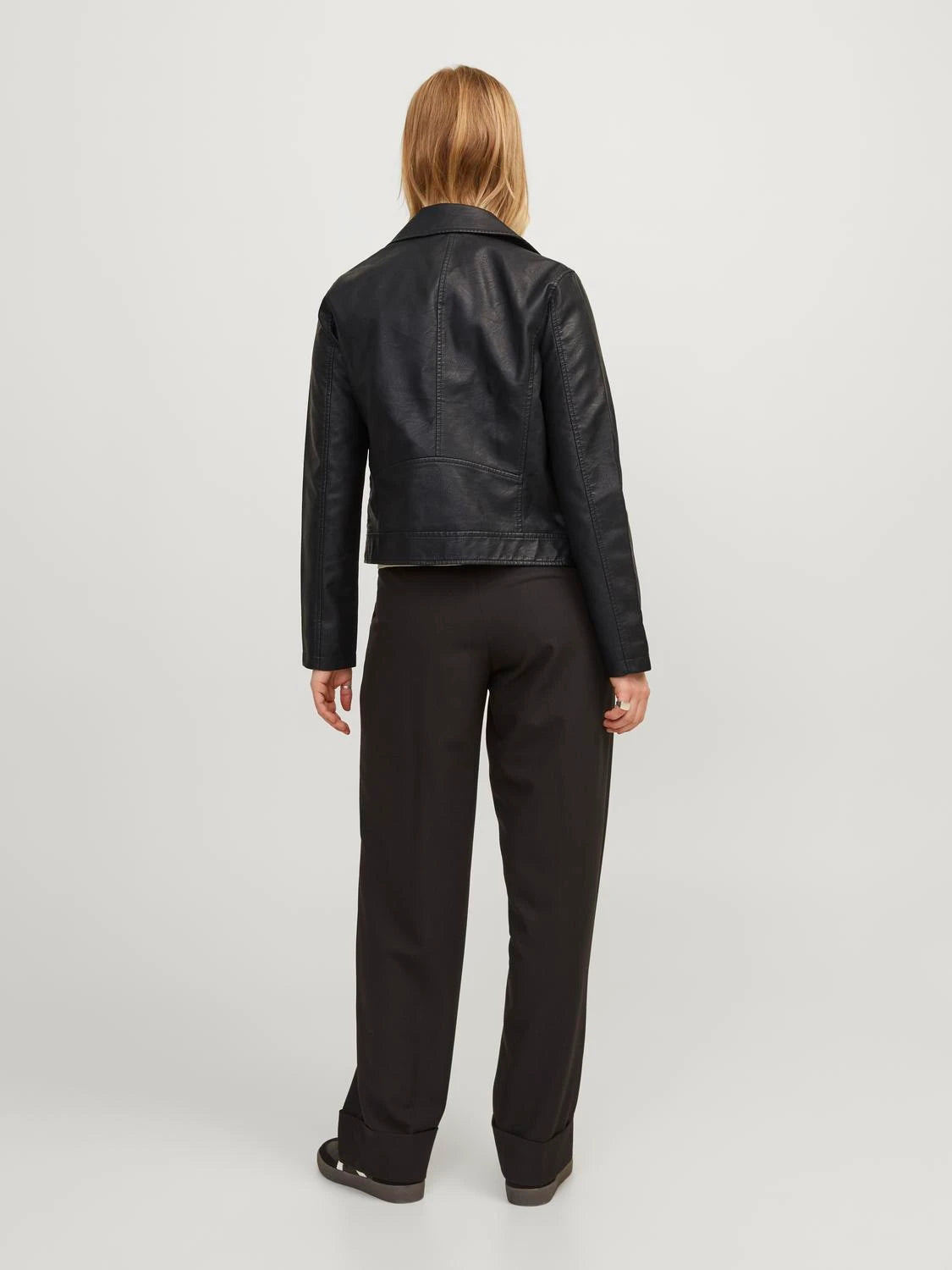 jxgail faux leather biker