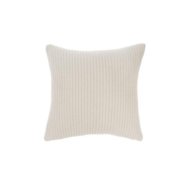 Kantha Stitch Pillow White