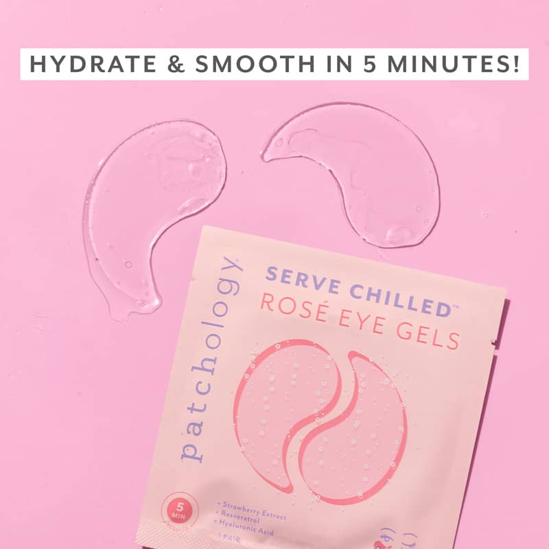 Serve chilled rose hydrating eye gel