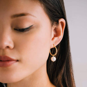 Andie Pearl Hoop Earring