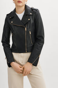 Donna Leather Jacket Black