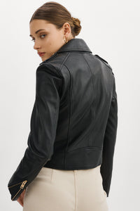 Donna Leather Jacket Black