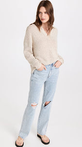 Zoe Relaxed Polo Sweater